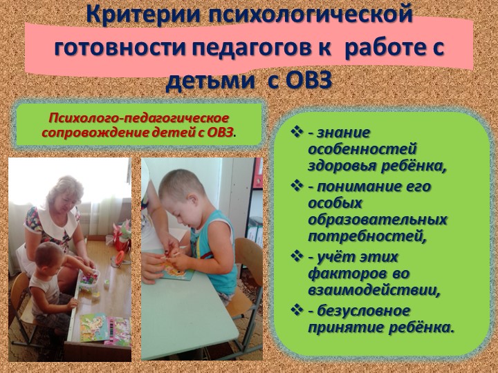 Презентация на тему: "Психолого-педагогическое сопровождение детей с ограниченными возможностями здоровья"