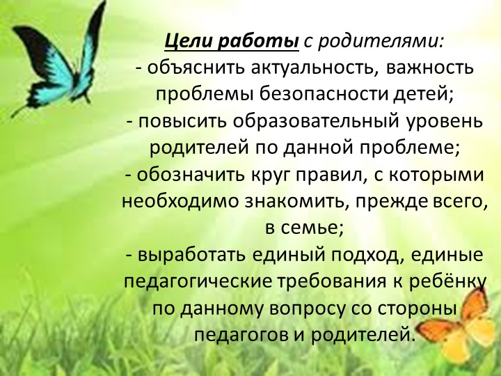 Презентация: "Организация работы с детьми в ДОУ по формированию основ безопасности в быту, природе, социуме"