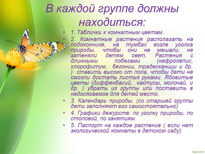 "Уголок природы в ДОУ"
