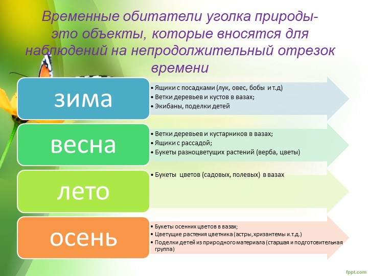 "Уголок природы в ДОУ"