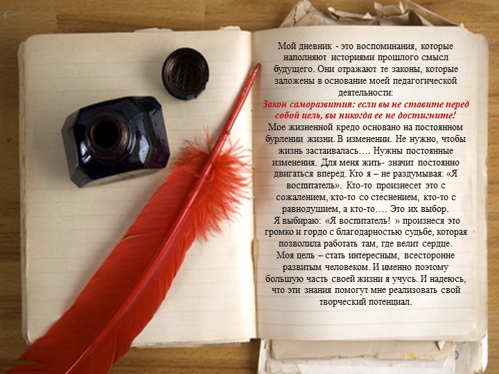 Портфолио воспитателя "Я- педагог, Я- индивидуальность"