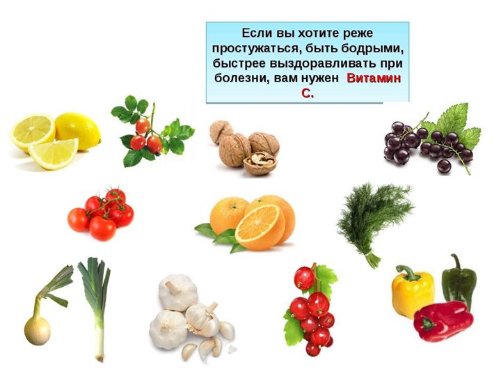Презентация на тему "Витамины наши друзья"