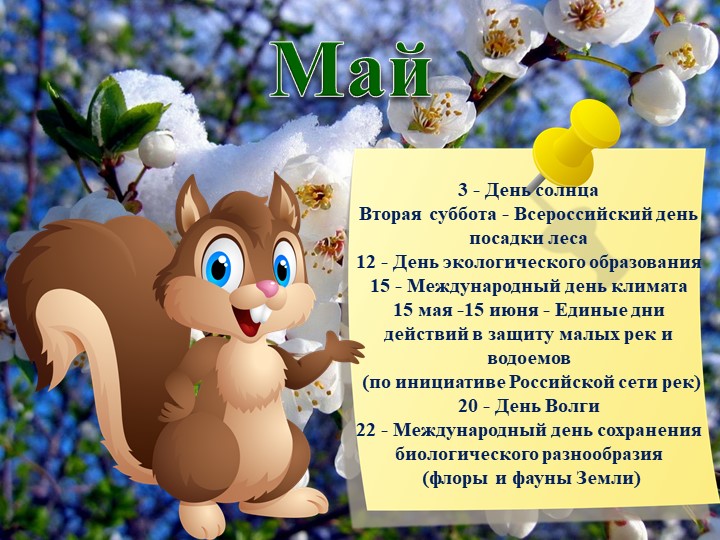 Презентация "Календарь экологических дат"