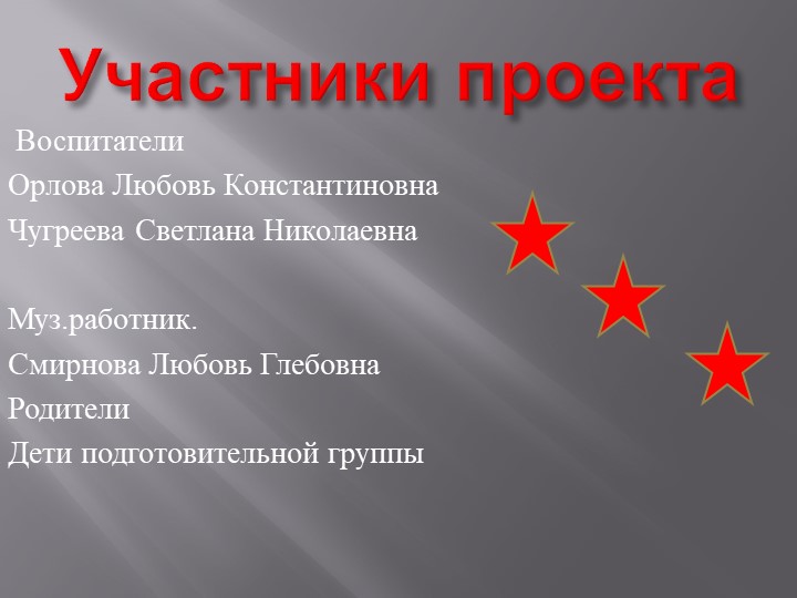 Презентация проекта с детьми старшего дошкольного возраста "Спасибо за мирное небо".