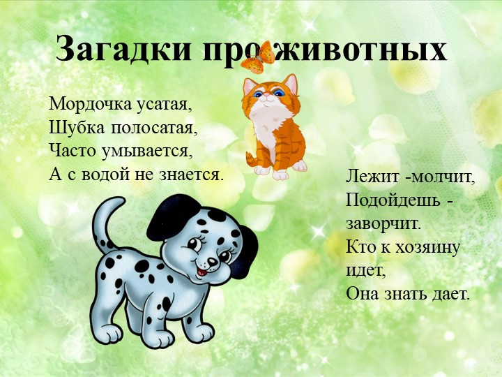 Презентация на тему "Домашние животные"