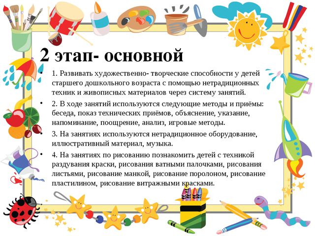 Использование нетрадиционных техник рисования с детьми 5-6 лет