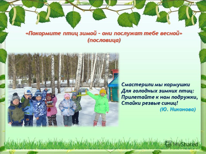 Презентация на тему "Синица,а как она живет"