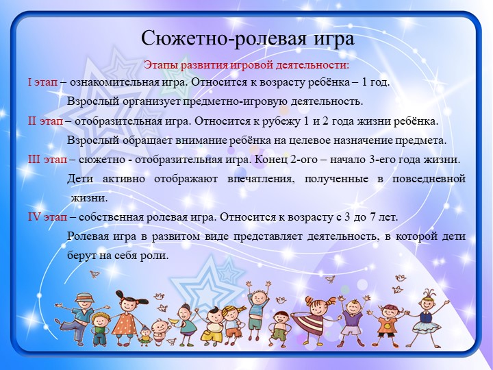 Презентация к выступлению "Виды игр..."