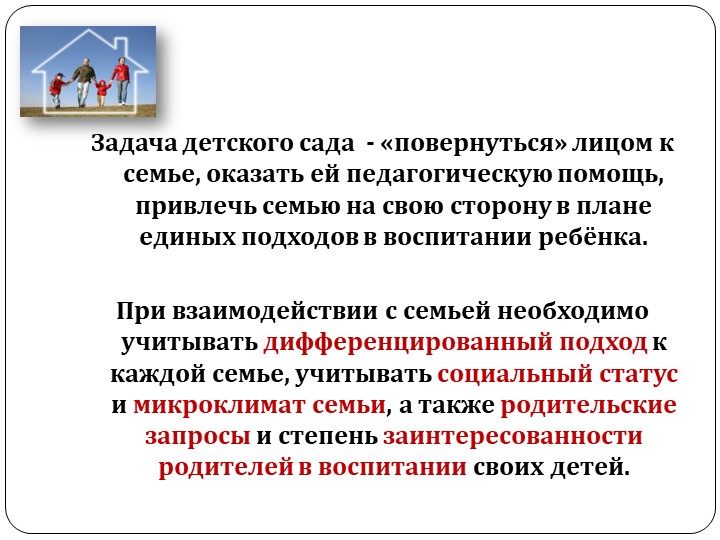 Работа с родителями в условиях реализации ФГОС