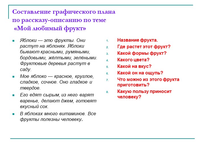 «Обучение дошкольников составлению описательных рассказов при помощи опорных схем-рисунков»