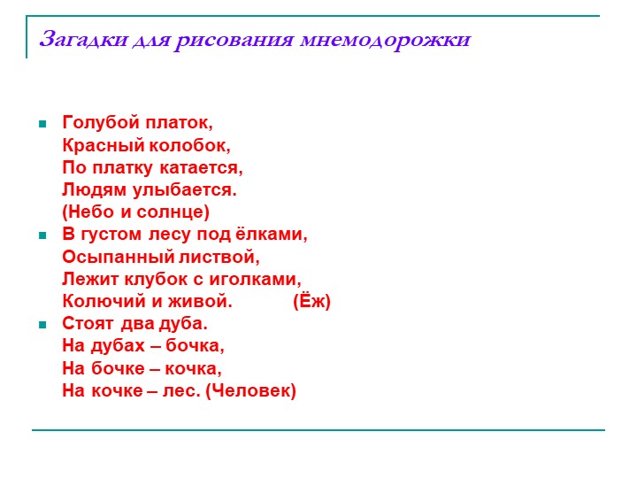 «Обучение дошкольников составлению описательных рассказов при помощи опорных схем-рисунков»