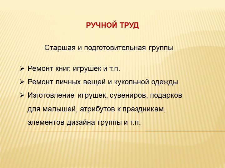 Презентация на тему "Образовательная область ТРУД" Старший дошкольный возраст.