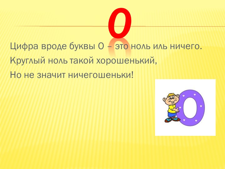 Презентация по математике на тему Цифры от 0 до 9