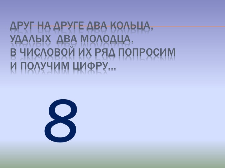Презентация по математике на тему Цифры от 0 до 9