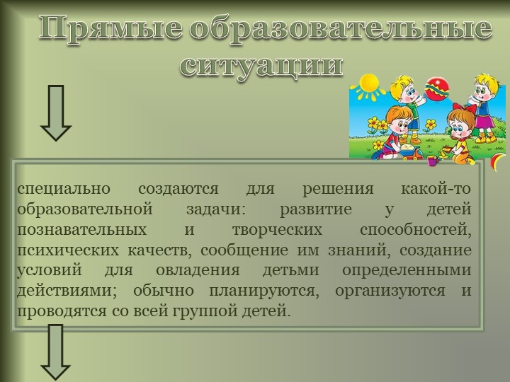 Проект "Использование образовательных ситуаций в работе с дошкольниками"