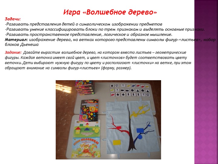Презентация«Использование блоков Дьенеша для развития логико – математических представлений у детей дошкольного возраста»