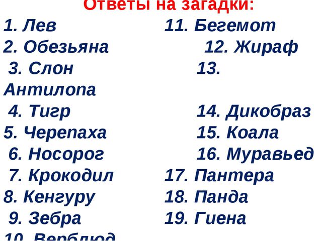 Животные жарких стран. Презентация для детей