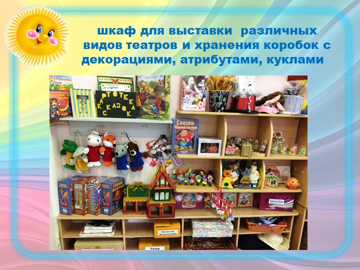 Презентация на тему "Организация музыкально-театрального центра в младшей группе"