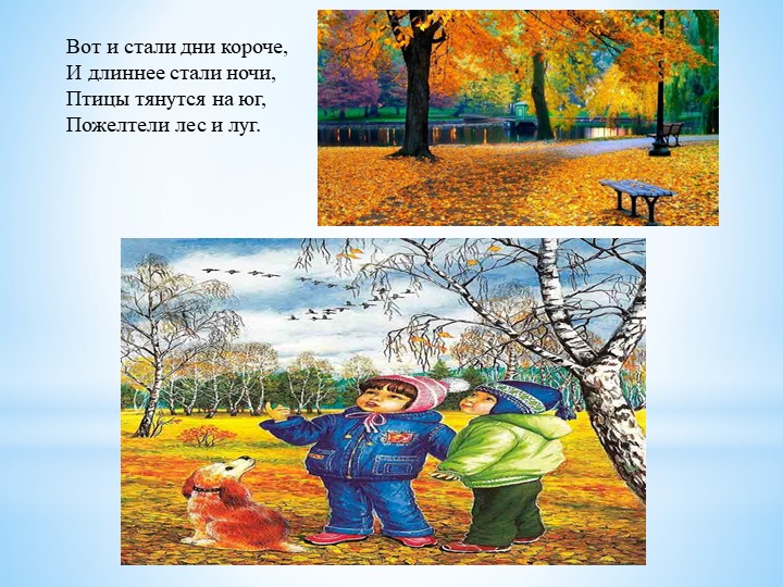 Презентация для средней группы "Времена года"
