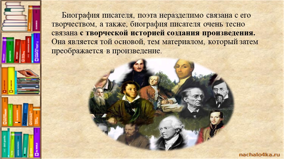 Презентация "Знакомство с биографией писателей и поэтов"