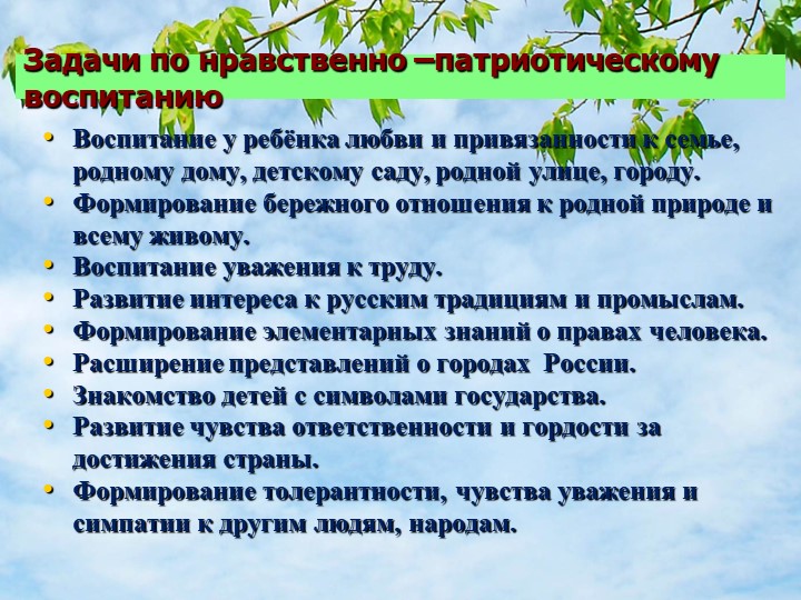«Формирование патриотических чувств у дошкольников через знакомство с Малой Родиной»