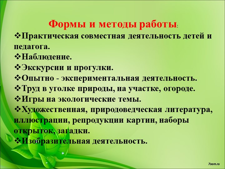 Презентация по экологическому воспитанию