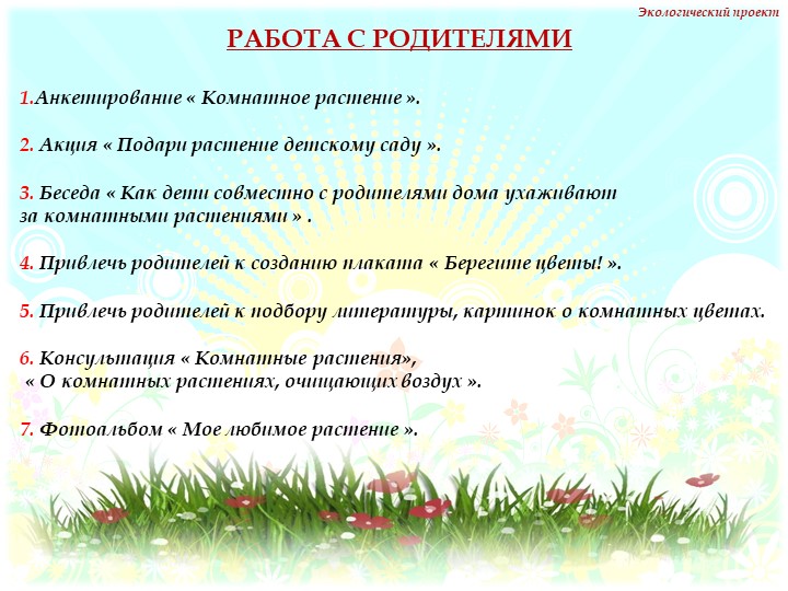 Презентация на тему "Комнатные растения" нашей группы