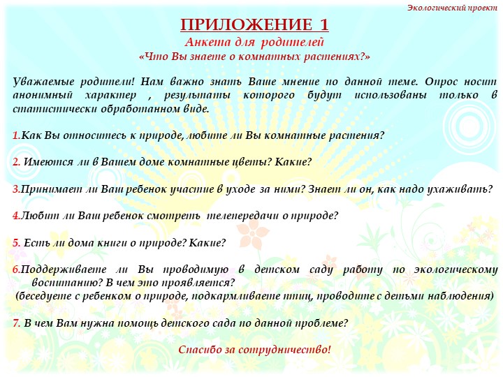 Презентация на тему "Комнатные растения" нашей группы