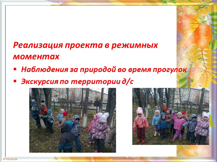 Презентация по проекту "Золотая осень"