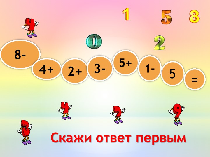 Презентация по математике на тему "Сложение и вычитание в пределах 10"