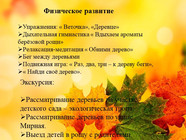 Презентация проекта "Деревья - наши друзья!"