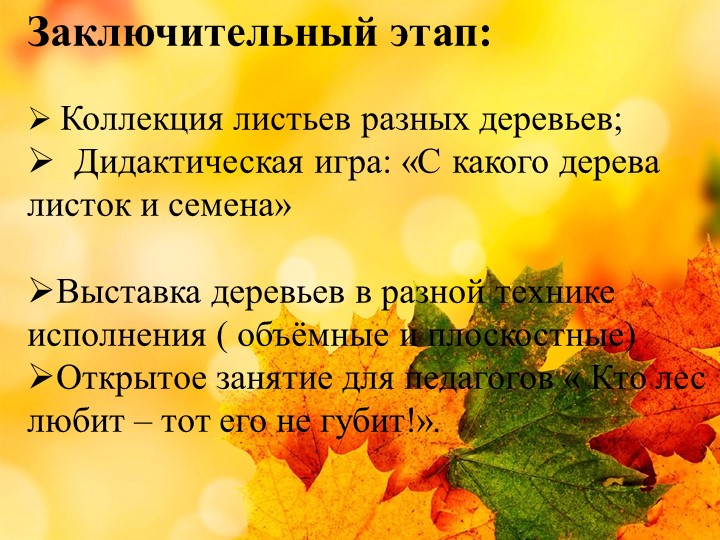 Презентация проекта "Деревья - наши друзья!"