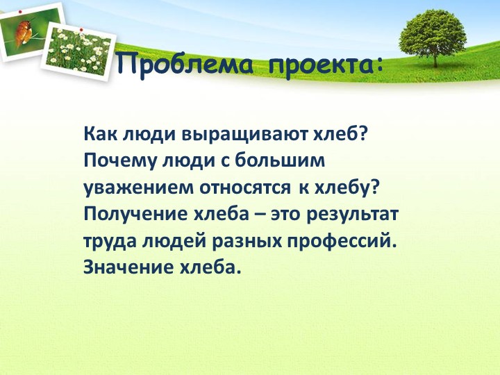 Проект "Откуда хлеб пришел"