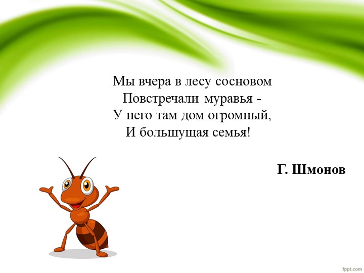 Презентация по проекту "Удивительные муравьишки"