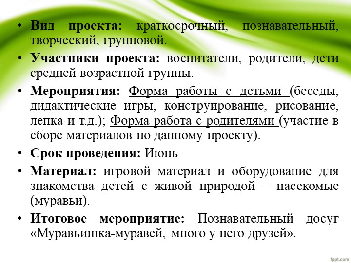 Презентация по проекту "Удивительные муравьишки"