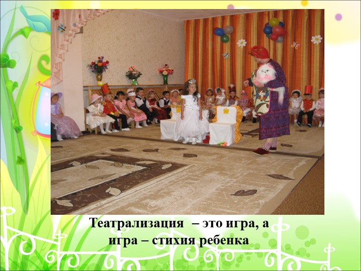 Презентация на тему "Театрализованная деятельность в коммуникативном и речевом развитии дошкольников в контексте ФГОС"