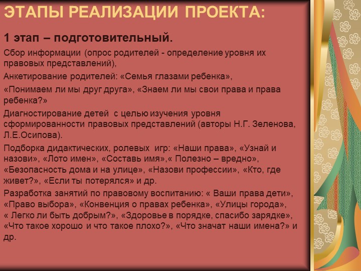 Презентация на тему "Правовое восприятие детей старшего дошкольного возраста"