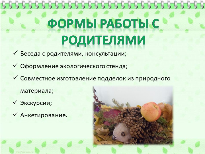 Формирование экологической культуры у дошкольников