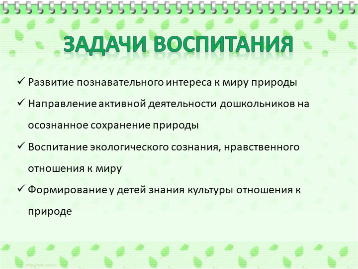 Формирование экологической культуры у дошкольников
