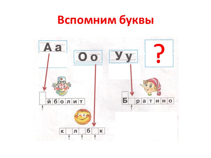 Презентация занятия предшкольной подготовки "Буква ы"