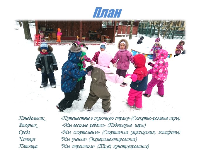 Презентация на тему "Неделя зимних игр и забав в средней группе"