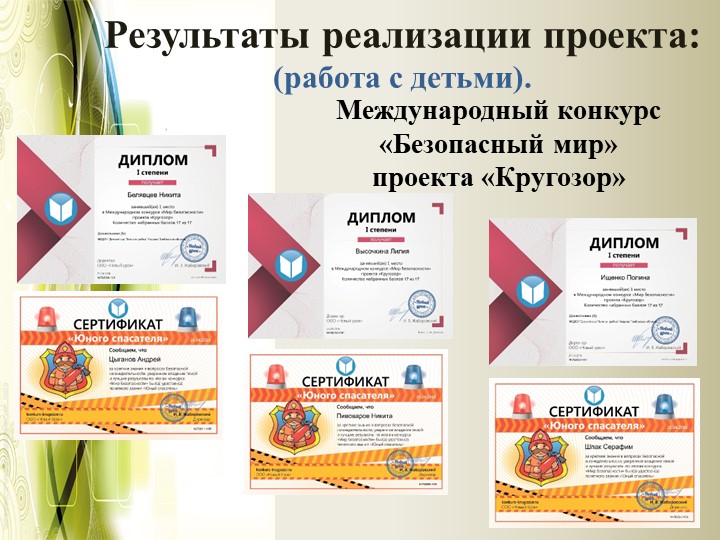 Проект на тему "Формирование безопасного образа жизни"