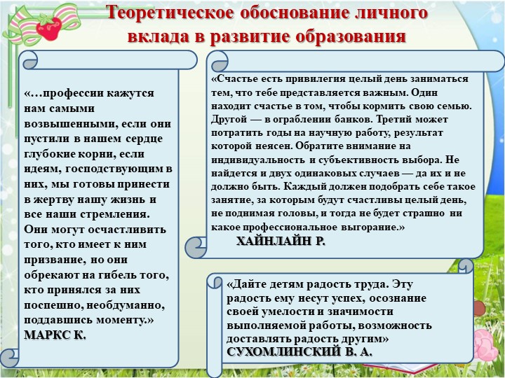 Презентация для аттестации "Опыт работы"