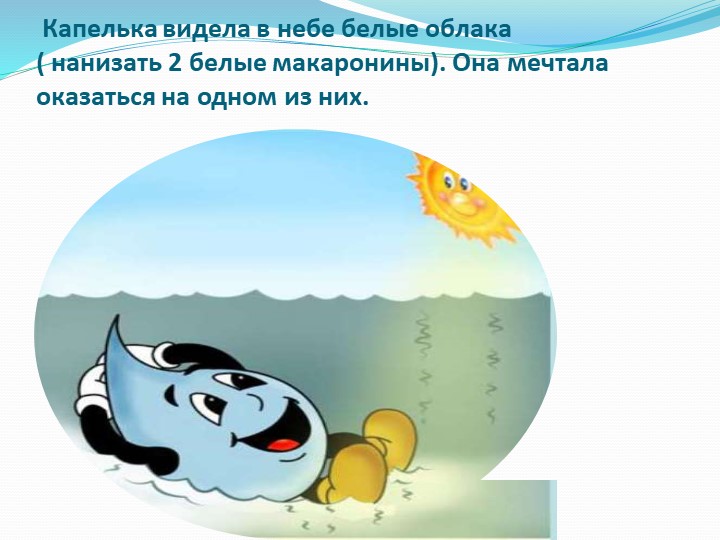 Презентация занятия для детей среднего возраста ДОУ "Путешествие капельки"