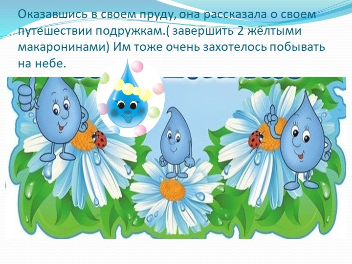 Презентация занятия для детей среднего возраста ДОУ "Путешествие капельки"