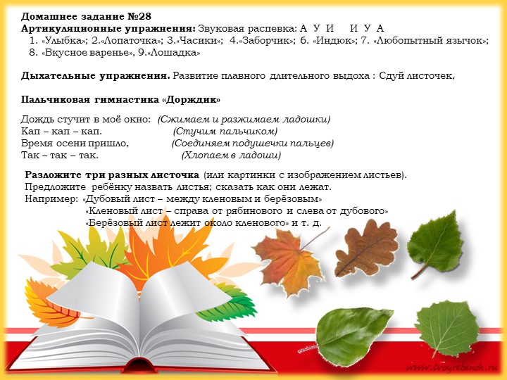 Презентация. Индивидуальное логопедическое занятие по лексической теме "Осень" (2)