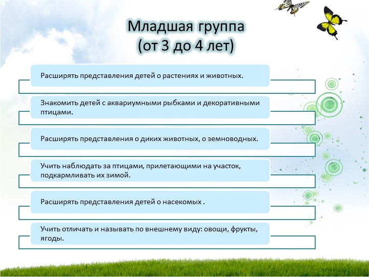 Презентация для воспитателей "Задачи экологического воспитания дошкольников (программа "От рождения до школы")".