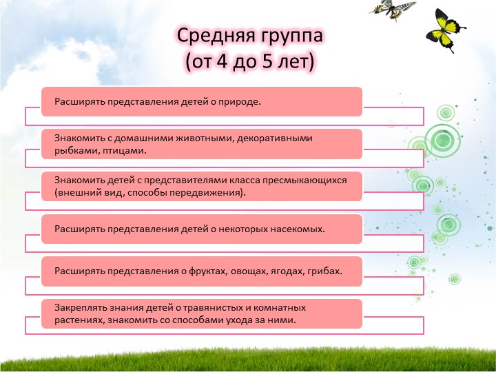 Презентация для воспитателей "Задачи экологического воспитания дошкольников (программа "От рождения до школы")".