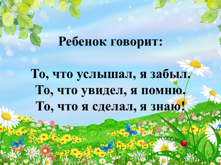 Презентация опыта работы на тему: «Особенности организации работы с дошкольниками в летний период»