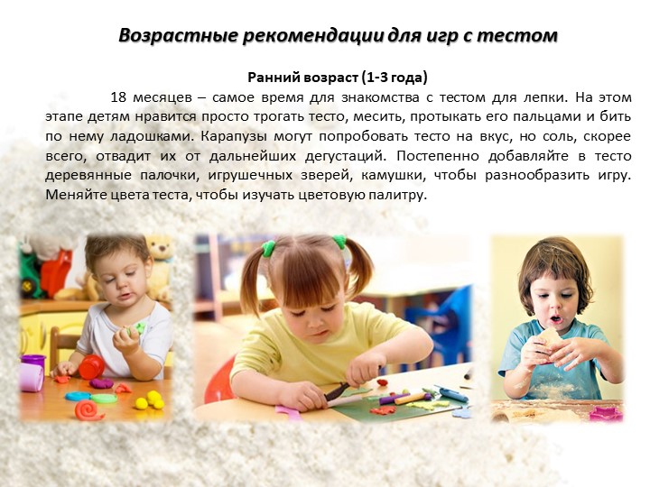 Использование технологии «Тестопластика» с детьми дошкольного возраста